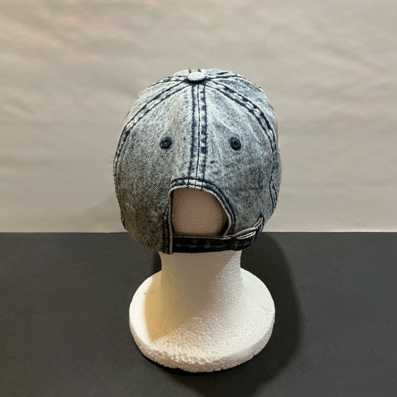 American Eagle Outfitters Baseball Cap Hat Stonewashed Denim Rainbow Embroidered - Picture 4 of 10